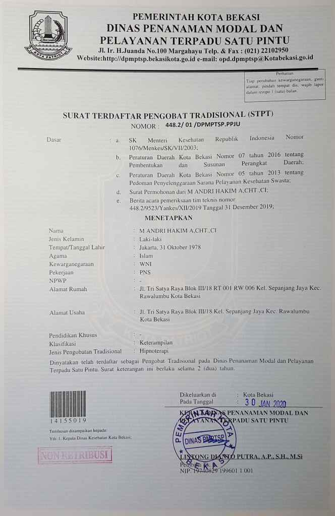 Surat Izin Praktik — Dinas Kesehatan Kota Bekasi